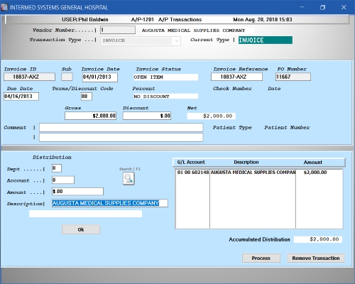 Invoice Entry