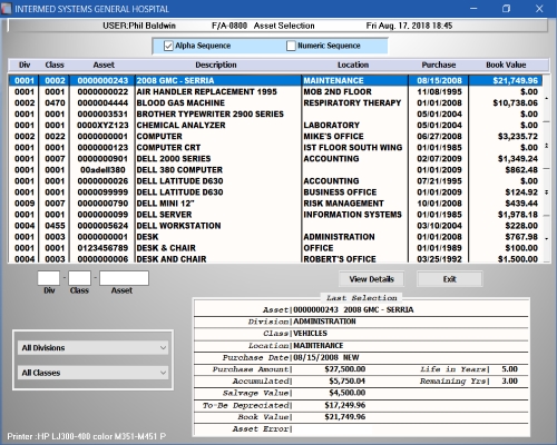 Assets Inquiry