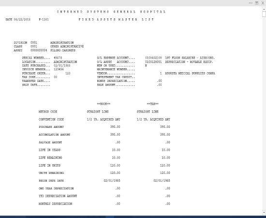 Asset Reporting